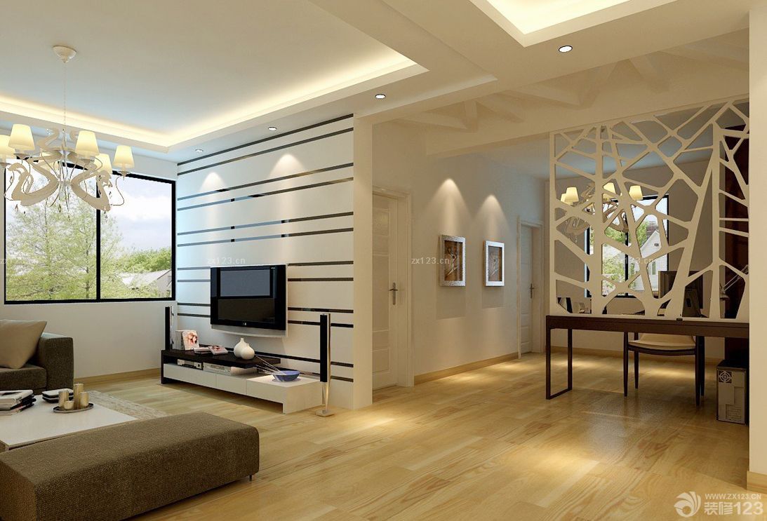 现代风格家装客厅过道最新装修效果图