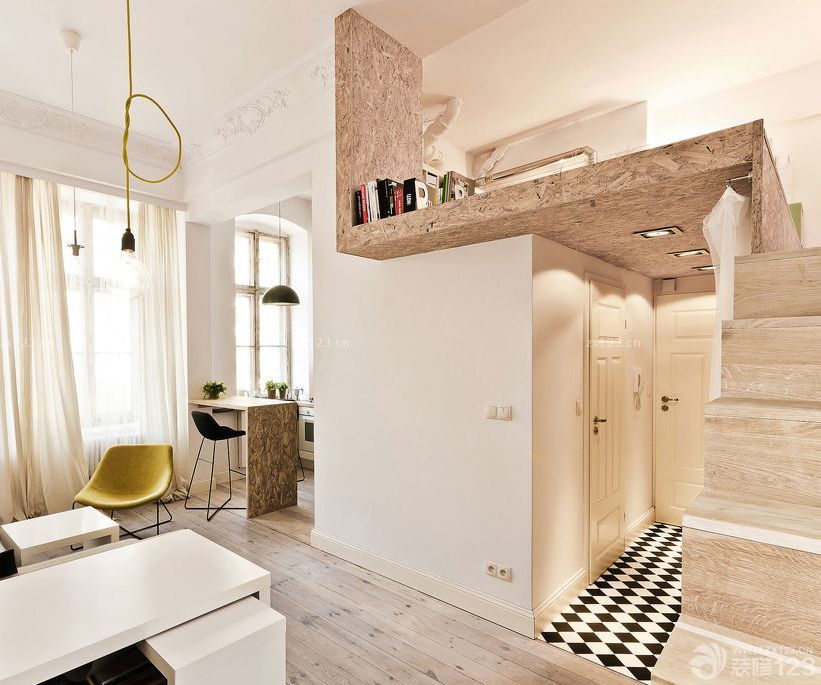 最新45平米小户型复式装修样板房欣赏