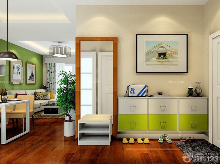 2025田园家庭鞋柜最新装修图片大全带镜子