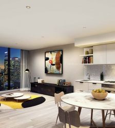 现代风格家装厨房客厅隔断设计效果图片大全2020