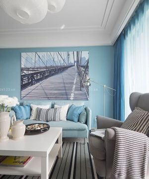 2023地中海风格公寓时尚客厅装饰图片
