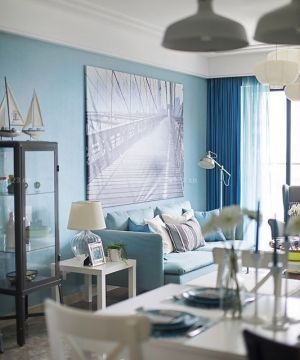 最新地中海风格公寓时尚客厅装饰图片大全