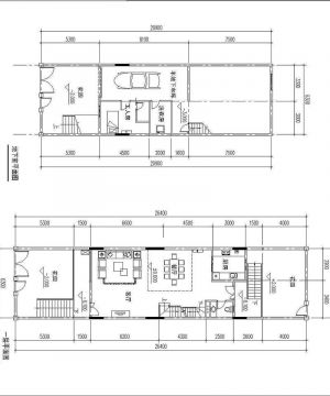 经典两层萨伏伊别墅总平面设计图
