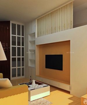 一居室小户型客厅电视墙装修图片2025