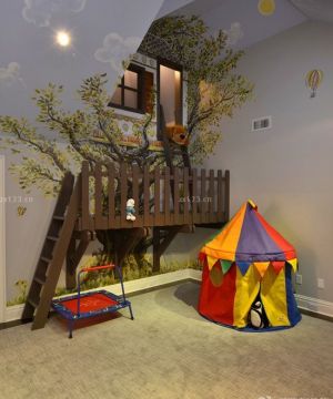 2023房子儿童房间装修设计图片大全内设梯子
