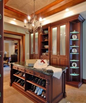 美式古典风格房屋室内鞋柜装修效果图大全2023图片