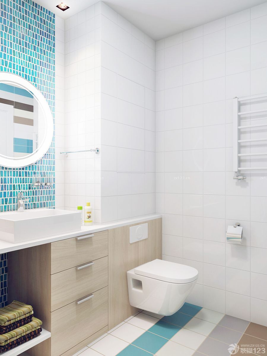 简约小户型复式楼卫生间设计装修效果图欣赏