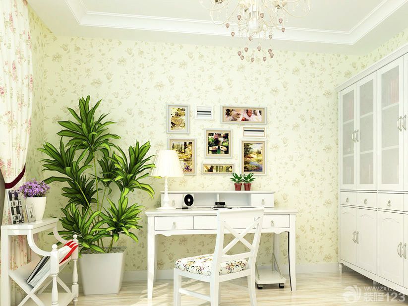 田园风格书房设计装修效果图