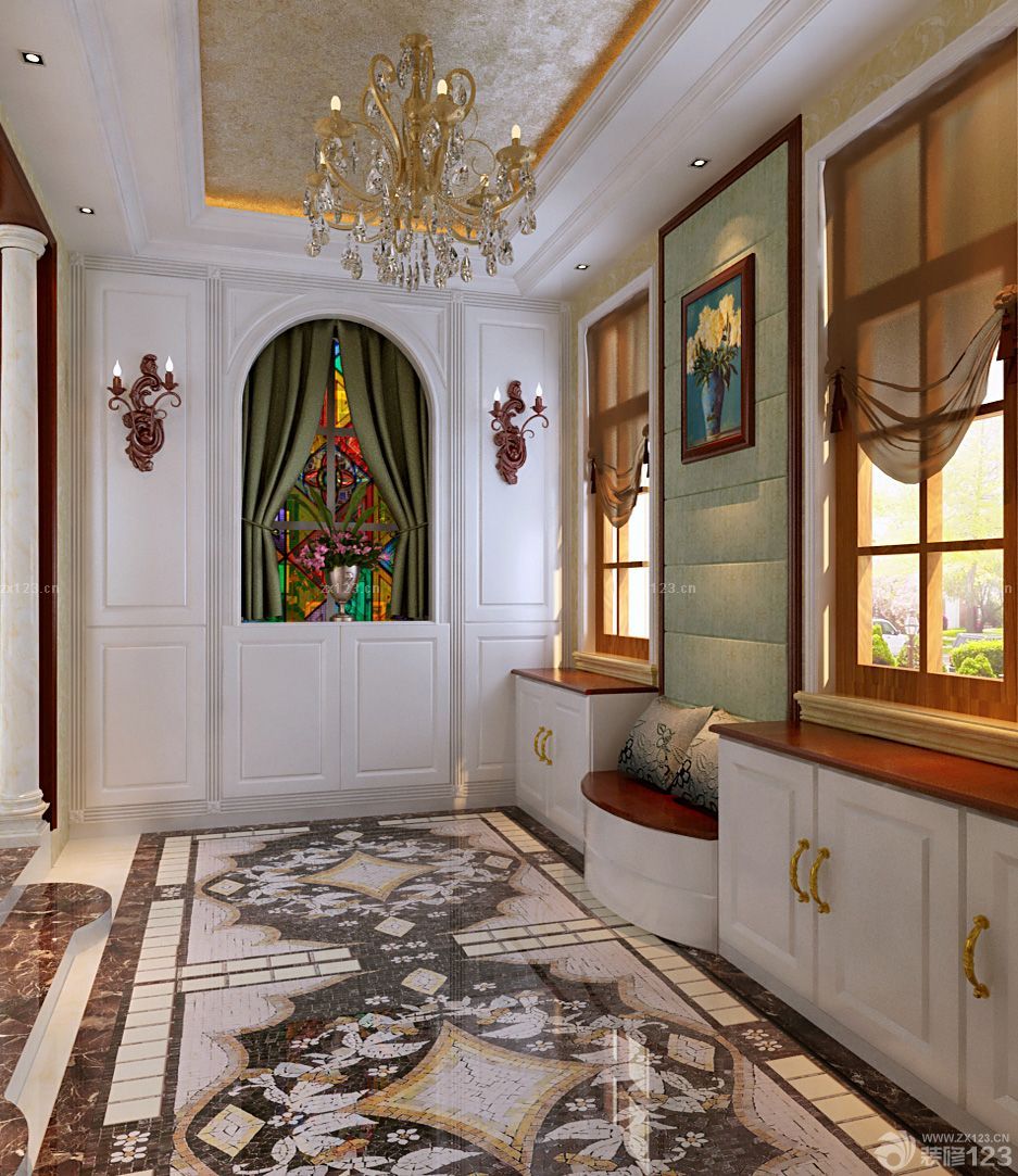 鞋柜新古典装修设计效果图2025款