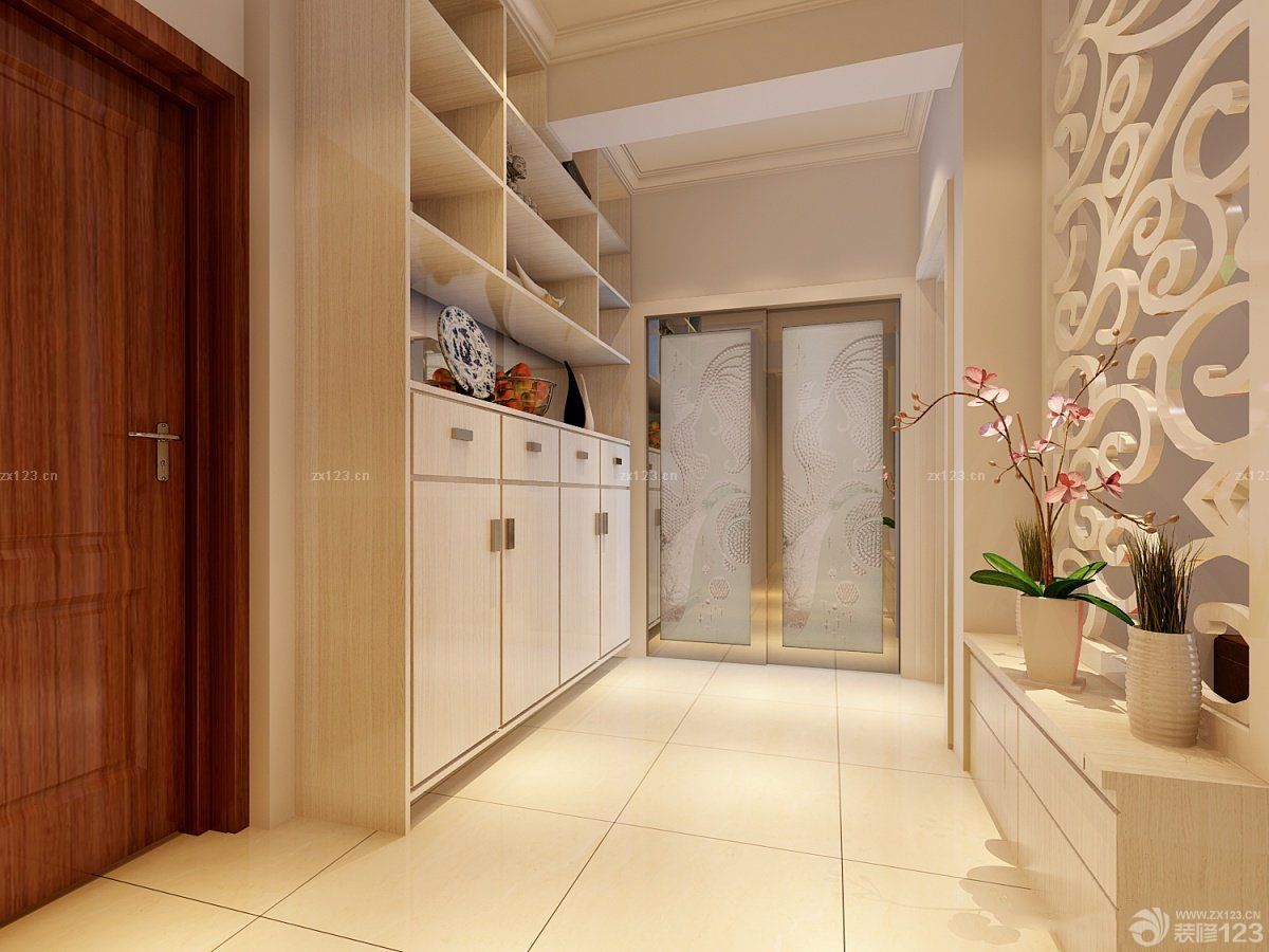 现代美式鞋柜展厅装修效果图2025款