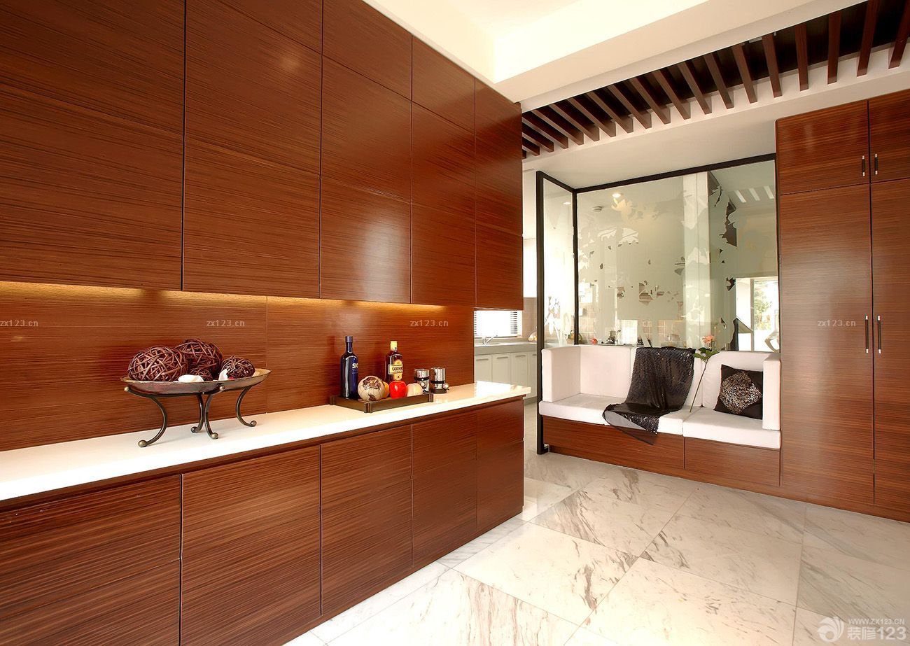 混搭风格鞋柜展厅设计装修效果图2025款