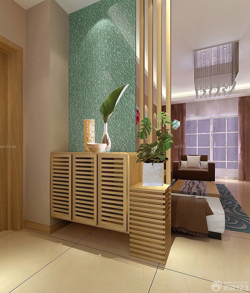 现代简约鞋柜玄关柜装修效果图2025款