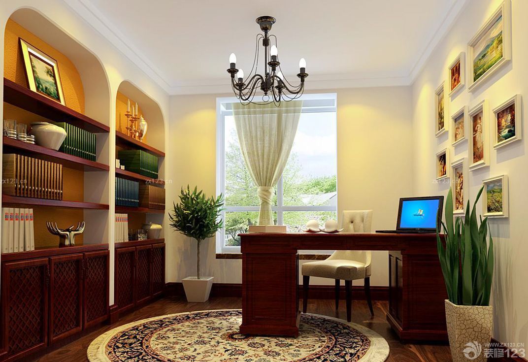 最新2025年房子书房装修设计效果图
