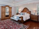 最新美式风格房子双人床装修设计图片大全90方三房