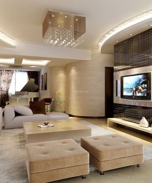 2025年房子电视背景墙造型装修设计图片大全