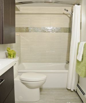 小户型卫生间白色浴缸装修效果图大全2023图片 
