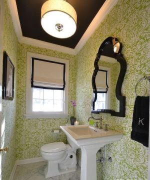 小户型卫生间背景墙纸装修效果图大全2025图片