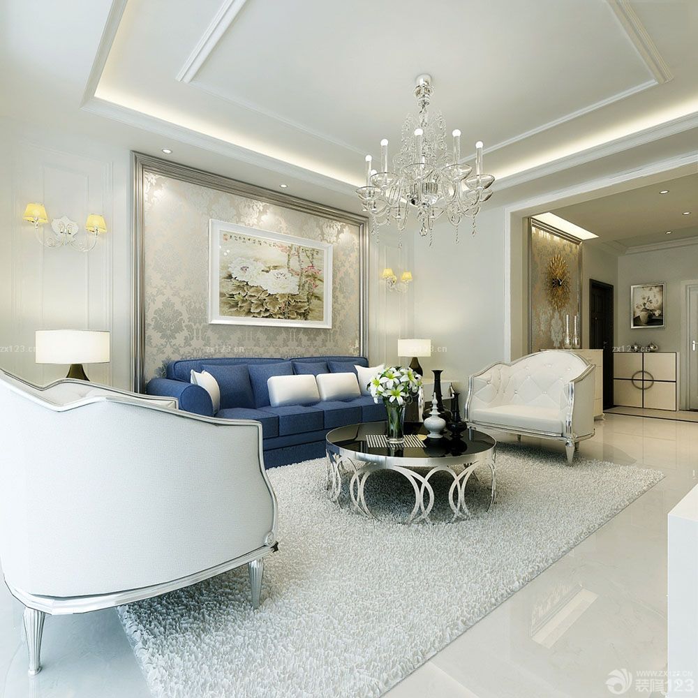 2025精致小户型欧式沙发背景墙设计装修效果图