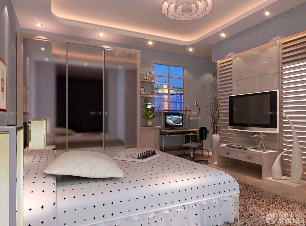 2025房子双人床装修设计图片大全130平