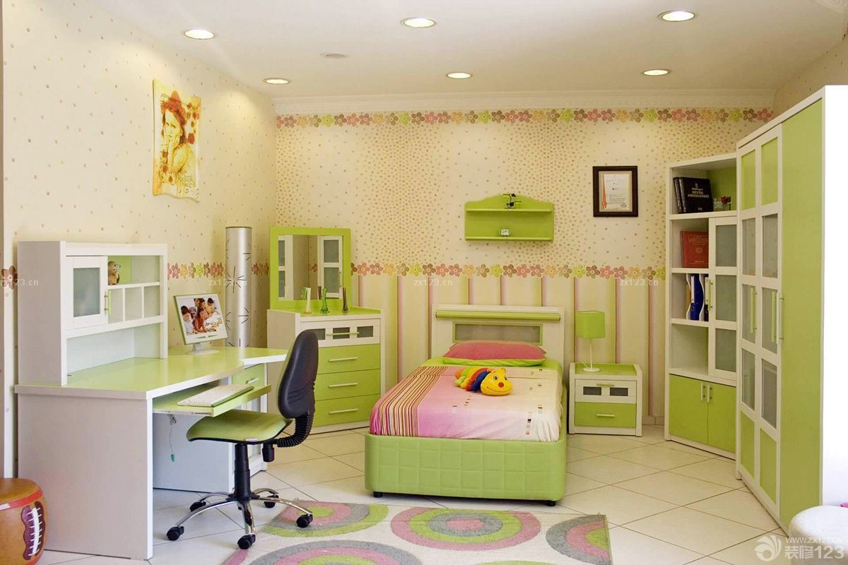 精美小户型儿童房间组合家具装修实景图