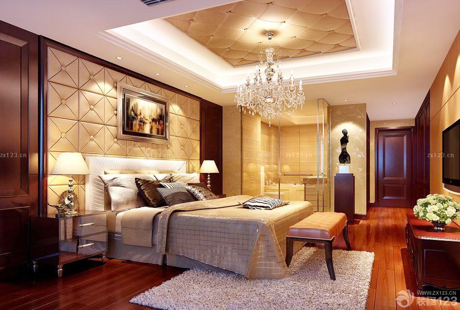 乡村小别墅卧室吊顶设计图片大全