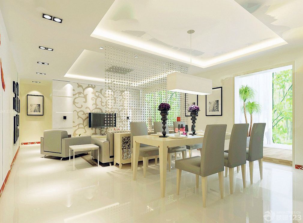 经典客厅餐厅吊顶设计装修图片大全