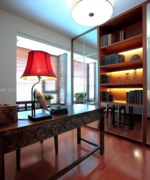现代中式风格家装书房设计图片
