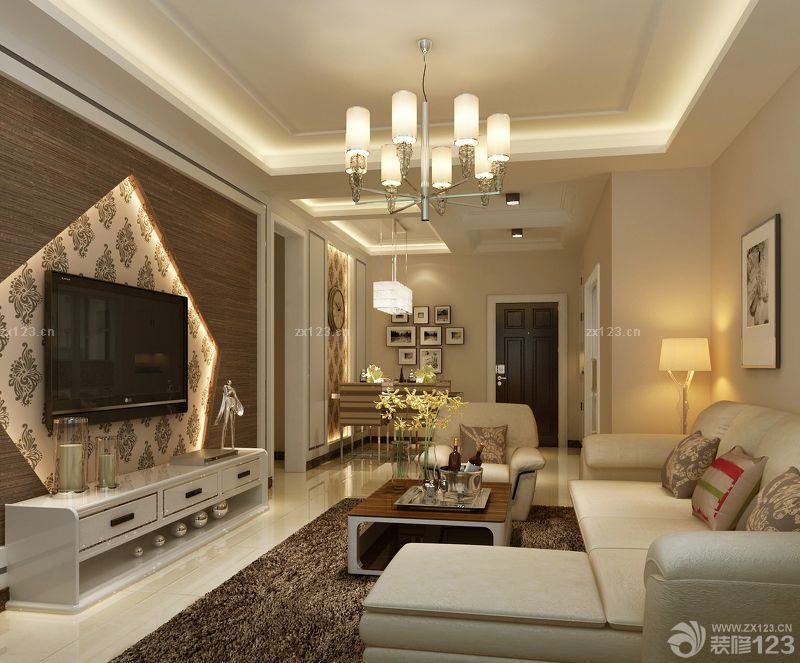 两室一厅小户型电视墙装修效果图大全2025图片