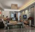 现代混搭风格小户型客厅电视墙装修效果图大全2025图片