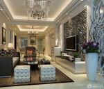 小户型时尚混搭风客厅电视墙装修效果图大全2025图片