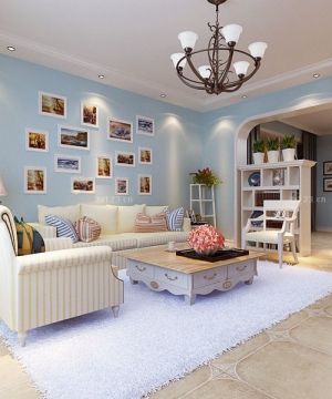 2023沙发背景创意照片墙装修效果图片