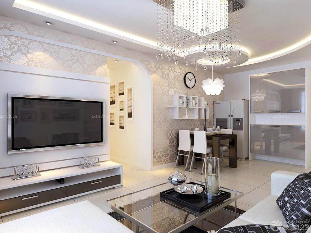 2025 现代简约客厅玻璃茶几装修效果图片