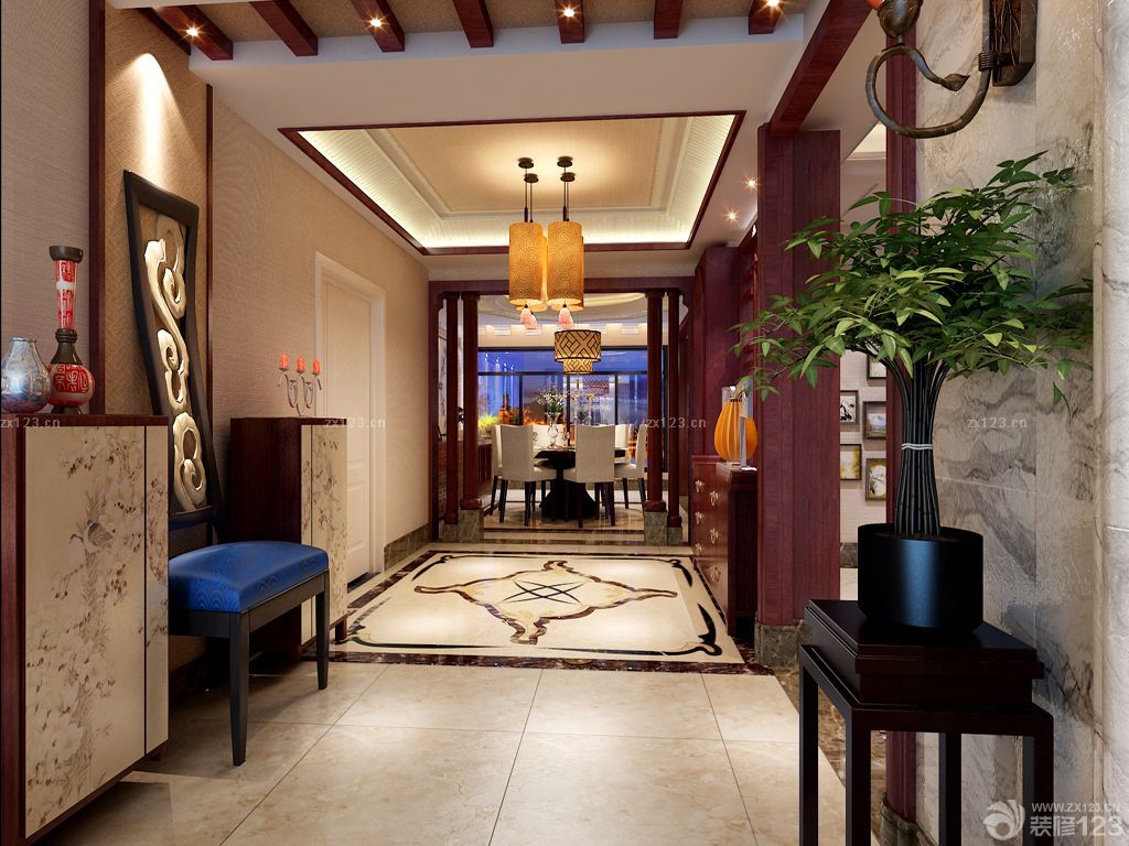 2025家庭玄关波打线装修图片