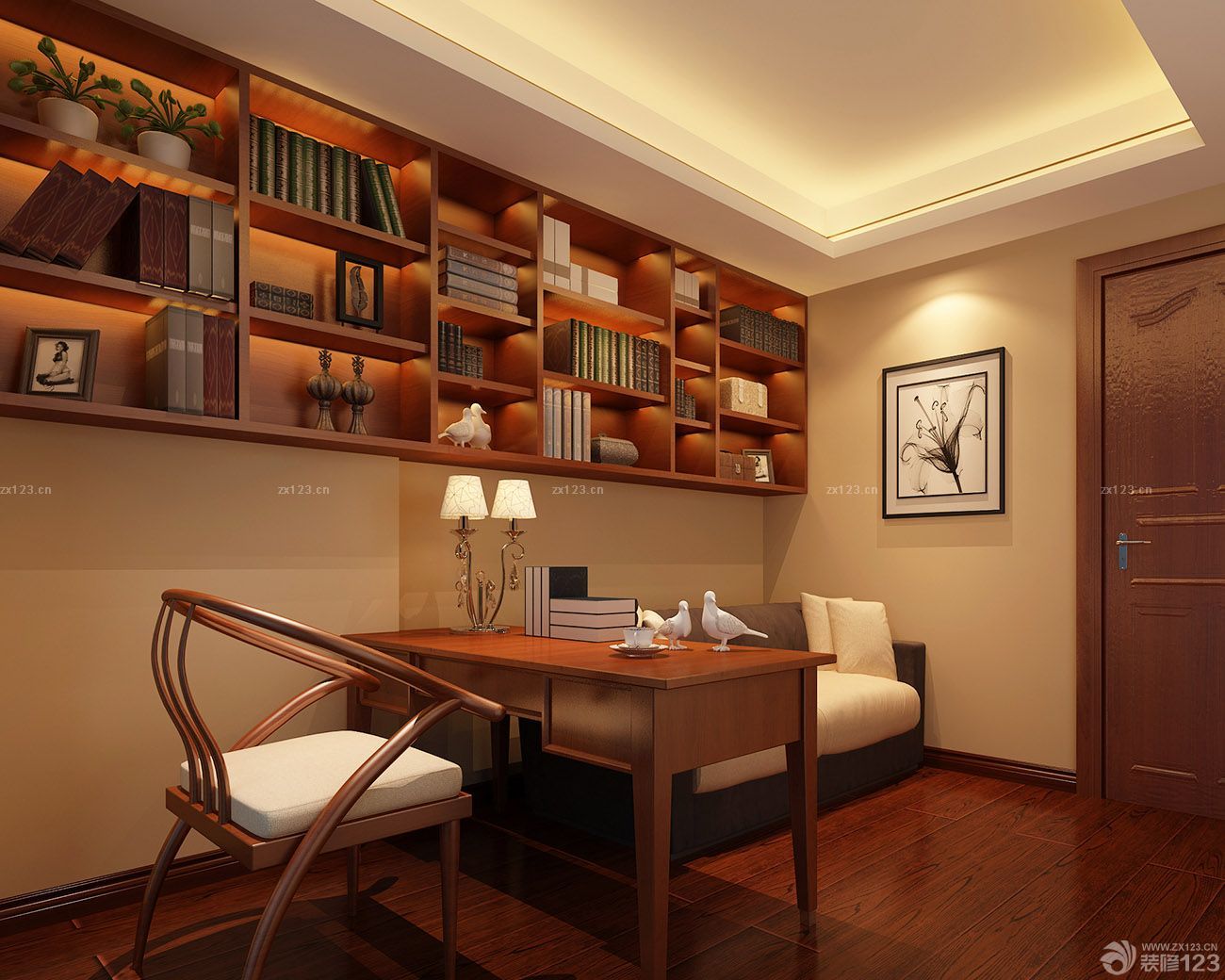 2025中式房子书房装修设计图片大全