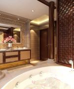 豪华中式房子卫生间浴室装修设计效果图片