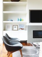 美式小户型简单电视背景墙装修效果图大全2025图片