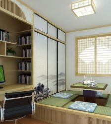经典日式小户型书房设计装修