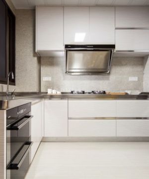 新中式风格厨房白色橱柜装修效果图片欣赏