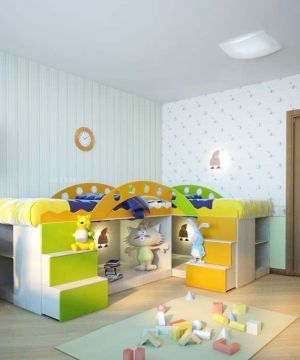 三室两厅现代简约儿童床装修效果图欣赏