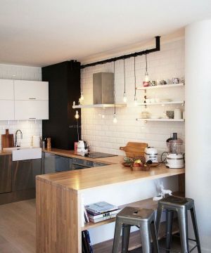 40小户型开放式厨房装修效果图片