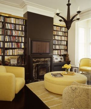 美式家装风格小户型客厅电视背景墙装修效果图大全2025图片