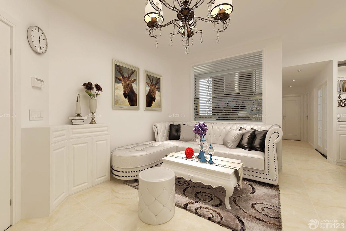 简约唯美小户型进门鞋柜装修设计效果图