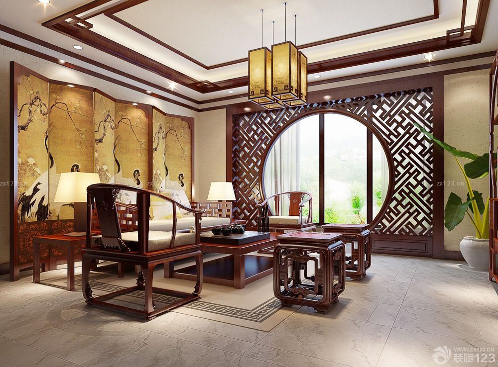 2025中式家装风格装修效果图三室两厅