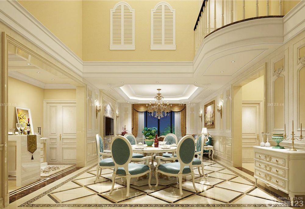 2025欧式餐厅背景墙装修效果图三室两厅