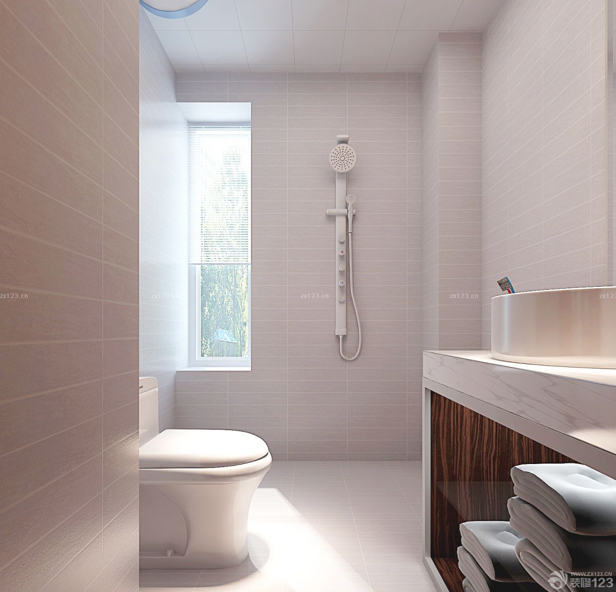 酒店卫生间百叶窗帘装修效果图片