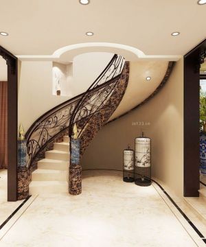 2023室内楼梯设计装修效果图三室两厅