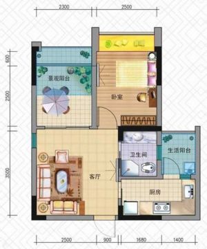 2025最新40平米小户型平面图欣赏
