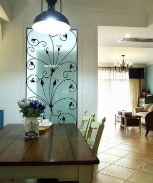 地中海风格家居室内玻璃隔断设计图片