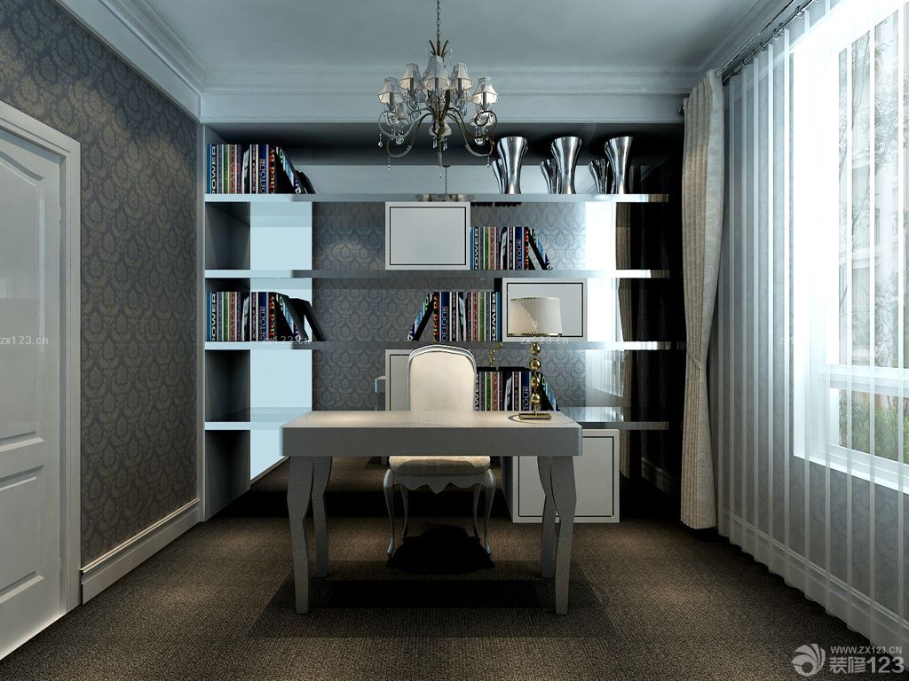 2025书房书柜设计装修效果图片