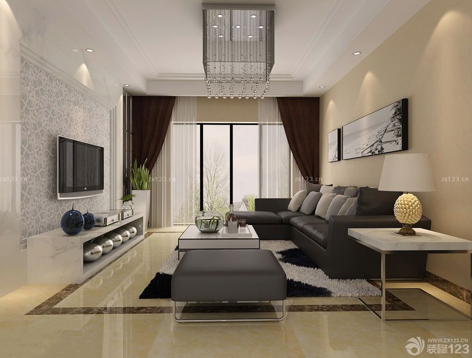 2023经典房子转角沙发装修设计效果图片大全120平方